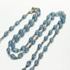 KOMI 2024 New White Copper Chain Link Multi-faceted Cross Pendant Religious Bead Necklace
