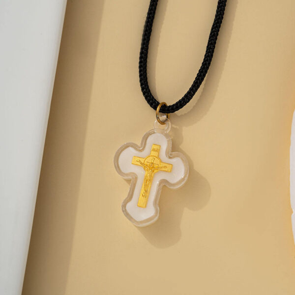 68ab06f063fe322e44e41d6c42bd0412_H9c7c9d8a7d2342b99d13f8416c6536ddK_avif=close&webp=close KOMI DIY Religious Cross Pendant Necklaces Wholesale Acrylic Luminous Enamel Jesus Cross Necklace Charms Pendants for Jewelry