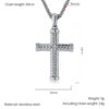 68d76293636ba51218b46fd26056ef82_H290abd32056b47f2b4f98ce5ae01b697f_avif=close&webp=close KOMI Cross Necklace for Men Silver Black Gold Stainless Steel Textured Cross Pendant Necklace for Men Wheat Chain 24 Inch Gifts