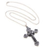 2024 New Cross Necklace Choker Cross Men's Pendant Necklace Bold Twist Crucifix Chain