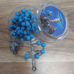 6mm Various Colors (white,blue,pink,black,brown..) of Wooden Beads Virgin Mary Prayer Fragrance Rosary Necklace(Box Pattern Mix)