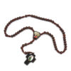 Komi Rosary Necklace Natural Wood Bead Cross Necklace Religious Jewelry Wholesale