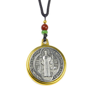KOMI Simple Alloy Pendant Necklace Saint Benedict Nuthia Pendant Necklace Jewelry