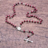 Hot Selling Rosary Cross Necklace Rose Scented Rosary Fatima Religious Jewelry Gift
