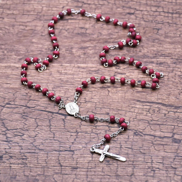 Hot Selling Rosary Cross Necklace Rose Scented Rosary Fatima Religious Jewelry Gift