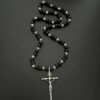 6fecf0fab72979c6f946ca2a9da66bfc_H30547fd870c245499ae55150a893a319v_avif=close&webp=close Dreamwork Rosaries Necklaces Jesus Cross Pendant 8mm Black Acrylic Beads Rosary Necklace for Pray Gift and Car Accessories