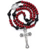 748ef5d28aa772ba9b73e93785bcfb07_Hda9a47a6aaf24ce884f00b638ec63ad09_avif=close&webp=close KOMI Handmade Red Wooden Beads Rosary Necklace for Men Women Crucifix Cross Pendant Necklaces Religious Faith Gifts