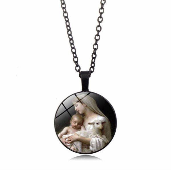 2024 Dreamwork Religious Jewelry Necklace Virgin Mary Pendant Necklaces Fashion Coat Chain Necklace for Women Wedding Gifts