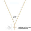 KOMI 18K Gold Plated Tiny Cross Necklace for Women Stainless Steel Chain Dainty Cubic Zirconia Cross Pendant Necklace for Girls