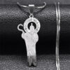 KOMI Gold Plated Stainless Steel Saint St Jude Medal Pendant Necklaces for Men Boys 22Inch Religious Statement Jewelry Gifts