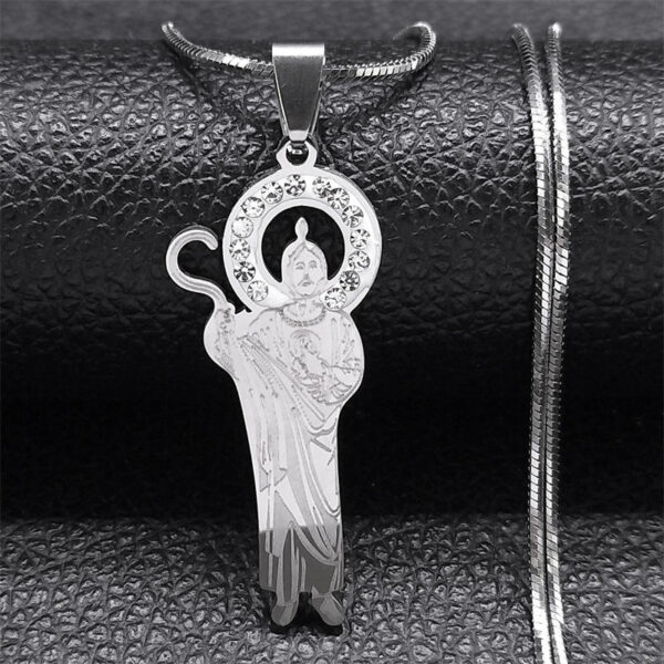 KOMI Gold Plated Stainless Steel Saint St Jude Medal Pendant Necklaces for Men Boys 22Inch Religious Statement Jewelry Gifts
