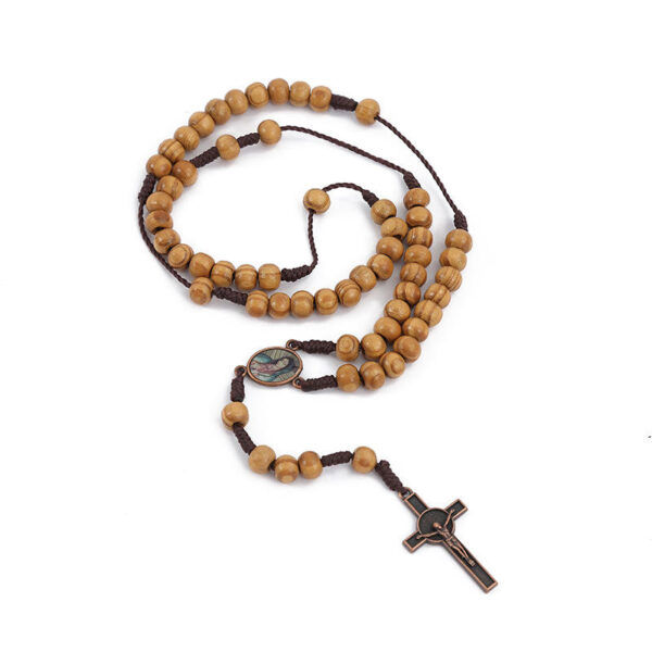 76ec85decf06157c4c4d935c3bf79298_Hb3f4a3c6cc7d4f48a81c5c2101c59e392_avif=close&webp=close KOMI Hand-woven Jewelry Europe and the United States Vintage Cross Necklace Grinding Stone Bead Jewelry Wholesale