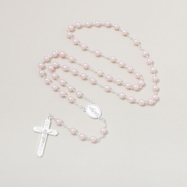 77318f6f3df0aaaa7c23a09eafe095a1_H004fc3d53120425fb36b08f63edc8da10_avif=close&webp=close Hot Sale Pearl 8mm Glass Beads Catholic Jesus Cross Rosary Virgin Mary Medal Necklace Religious Jewelry Wholesale