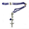 Komi 2024 Hot Sell Rosary 6mm Glass Necklaces Religious Rosary Jesuss Cross Maria Medal Necklace for Pary