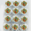 6mm Various Colors (white,blue,pink,black,brown..) of Wooden Beads Virgin Mary Prayer Fragrance Rosary Necklace(Box Pattern Mix)