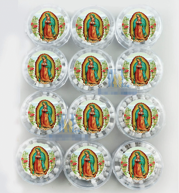 6mm Various Colors (white,blue,pink,black,brown..) of Wooden Beads Virgin Mary Prayer Fragrance Rosary Necklace(Box Pattern Mix)