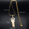 KOMI Gold Plated Stainless Steel Saint St Jude Medal Pendant Necklaces for Men Boys 22Inch Religious Statement Jewelry Gifts