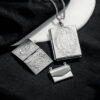 KOMI Stainless Steel Rectangular Phase Box Pendant Retro Envelope Pendant Diy Creative Necklace Accessories Phase Box