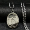 KOMI Embossed Madonna Pendant Lady Faithful Necklace Stainless Steel Necklace