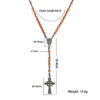 2024 New Religious Jesus Wood Beads High Grade Cross Rosary Necklace Religious Jewelry Wholesale Wholesale