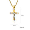 7fffabc108168016eff6a071168550ff_Hd2ce34f13ef24cf293283a233a4e351eS_avif=close&webp=close KOMI Stainless Steel Jesus Cross Pendant Necklaces for Men Black Gold Crucifix Cross Necklace Pendants for Men 24 Inch Box Chain