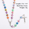 2024 Hot Sell Rosary Soft Clay Bead Jesus Cross Christ Maria Stock Necklace for Pray