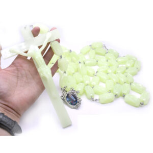 1.5 * 3cm Large Luminous Beads Necklace Hanging Wall Decoration Cross Wall Rosary