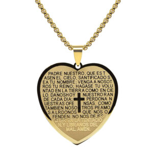 KOMI Love Cross Pendant Cross-border New Women's Men Stainless Steel Vintage Rune Necklace