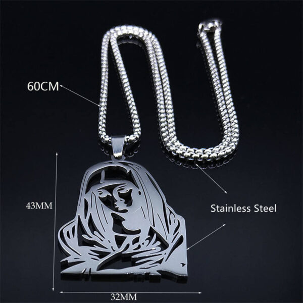 86fa4c2033e9967ecfe29fe17e993119_H83552b6f3f2d4193a77993f2b29b5811b_avif=close&webp=close KOMI Religious 18K Gold Plated Stainless Steel Hollow Virgin Mary Pendant Necklace for Women Men Prayer Gifts