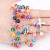 2024 Hot Sell Rosary Glass Color Beads Jesus Cross Christ Maria Stock Necklace for Pray