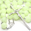 20mm Luminous Night Glow Bead Necklace Hanging Wall Decoration Cross Wall Rosary