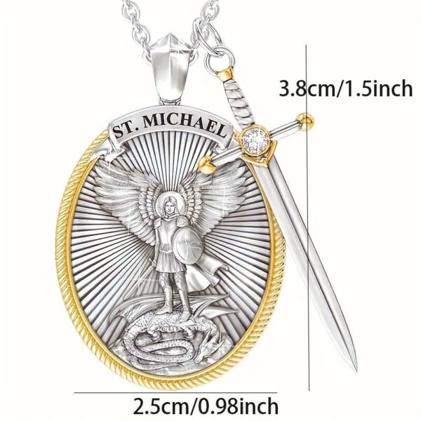 Komi Hot Selling St Michael's Alloy Necklace Man Religious Jewelry Pendant