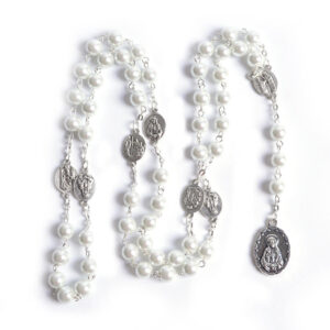 2023 Komi Fashion Seven Sorrow Chaplet Pearl Beads Rosary Round Virgin Mary Pendant Religious Rosary Necklace