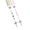 Komi 8 Colors 8mm Crystal Beads Catholic Rosary Necklace Wholesale Religious Cross Necklace Jewelry