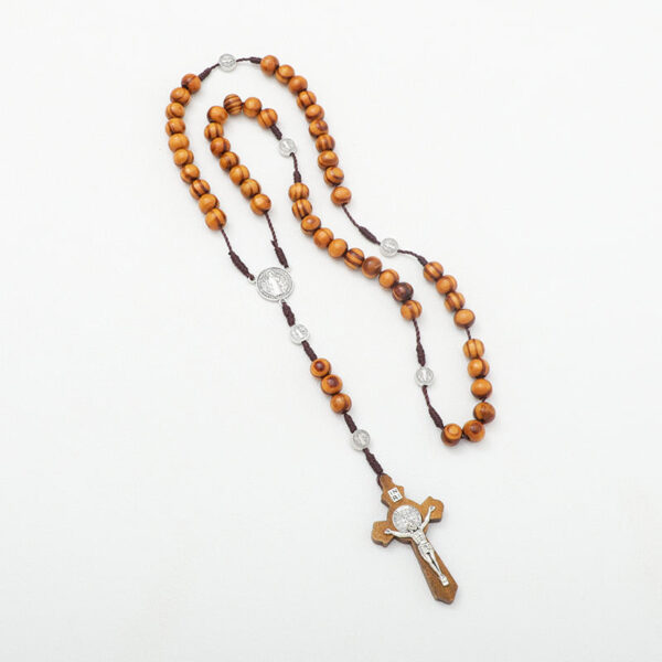 8f83ad7604b02cbb86c1a35f63531fce_Ha96f6499d64940129ad8b5739bf50a6f3_avif=close&webp=close 2024 Catholic Rosary Round Wooden Bead Handmade Line Christian Vintage Cross Ornament Long Rope Rosary Necklace