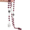 Komi Wholesales Fragrance Wooden Bead Seven Ways of Bitterness Cross Pendant Rosary Necklace