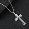 914bd1498fabeb944995382609bd8888_H9113a51df23a4ac6acf36decc72e3355z_avif=close&webp=close Komi Stainless Steel Cross Pendant Necklace Hot Sale Titanium Steel Non-fading Necklace