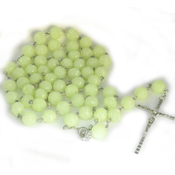 20mm Luminous Night Glow Bead Necklace Hanging Wall Decoration Cross Wall Rosary