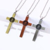 Hot Selling Zinc Alloy Crucifix Jesus Pendant Christian Week Prayer Jewelry Gifts Necklace for Man and Woman
