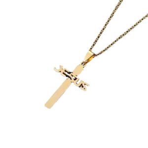 Komi Hot Selling Stainless Steel Necklace Personality Jewelry Cross Necklace Jesus Accessories Wholesale