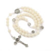 Komi 2023 New Hand-woven Cross Acrylic Necklace Rend Simulation Cross Pearl Necklace