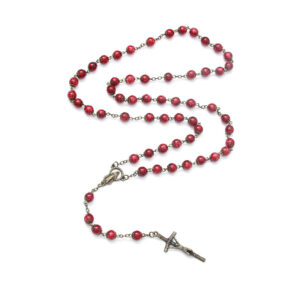 2024 New Religious Jesus Natural Multicolor Stone High Grade Cross Rosary Necklace Religious Jewelry Wholesale Wholesale