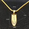 Komi Men's Cross Stainless Steel Choke Necklace Gold Bullet Necklace Jewelry Accessories