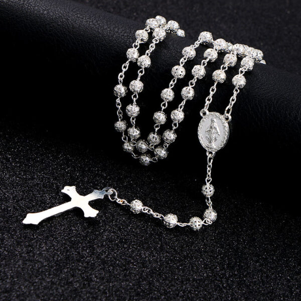 Hot Sell Rosary Necklaces Jesus Virgin Mary Catholic Religious Rosary Necklace for Pary