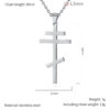 KOMI Cross Necklace for Men Silver Black Gold Orthodox Stainless Steel Cross Pendant Necklace for Men Women Simple Chain 24 Inch
