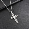 2024 Komi High Quality Stainless Steel Cross Necklace Pendant Gift Steel Chain Necklace Jewelry for Men
