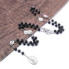 2024 Komi Christian Religion Black Beads Cross Jewelry Ornaments Beaded Rosary of the Seven Dolors Necklace