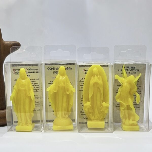 New Jesus Mary Resin Silicone Sculpture with Multi-color Luminous Style Religious Decoration
