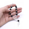 Komi Hot Selling Religious Rosary Bracelet Cross Crucifix Pendant Rosary Bracelet Hanging Car