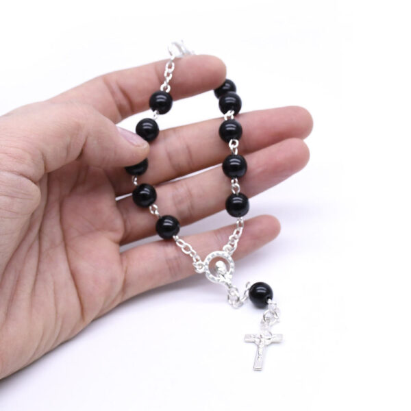 Komi Hot Selling Religious Rosary Bracelet Cross Crucifix Pendant Rosary Bracelet Hanging Car